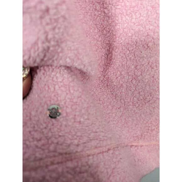 Lululemon So Sherpa Hooded Zip Jacket Heathered Pink Haze Size 8 Cozy Fleece - Picture 7 of 10